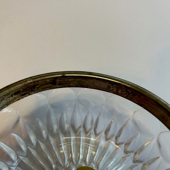 Vintage Crystal Bowl Silver Plate Spoon Sauce Bowl Set By Leonard Italy - Picture 7 of 12